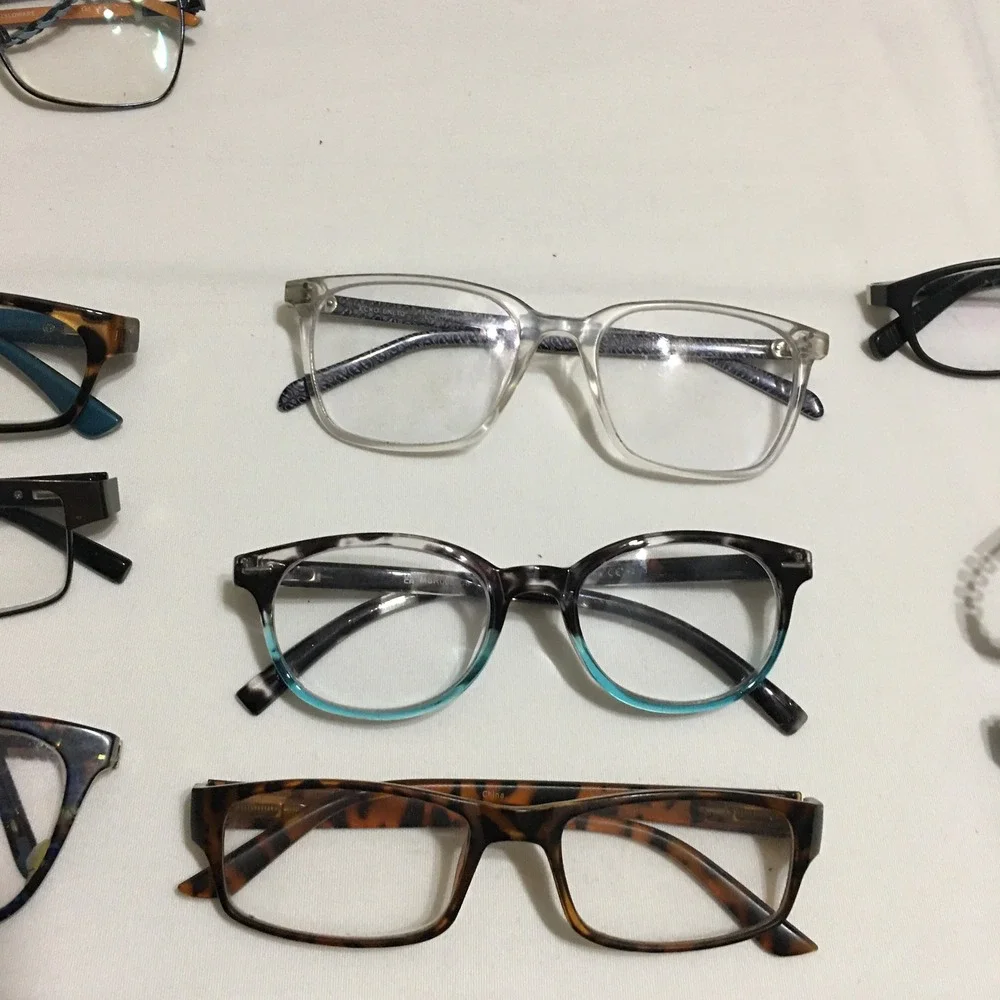 Lot of 26 Unbranded Eyeglasses Frames Unisex Mixed Multicolor Assorted Shapes